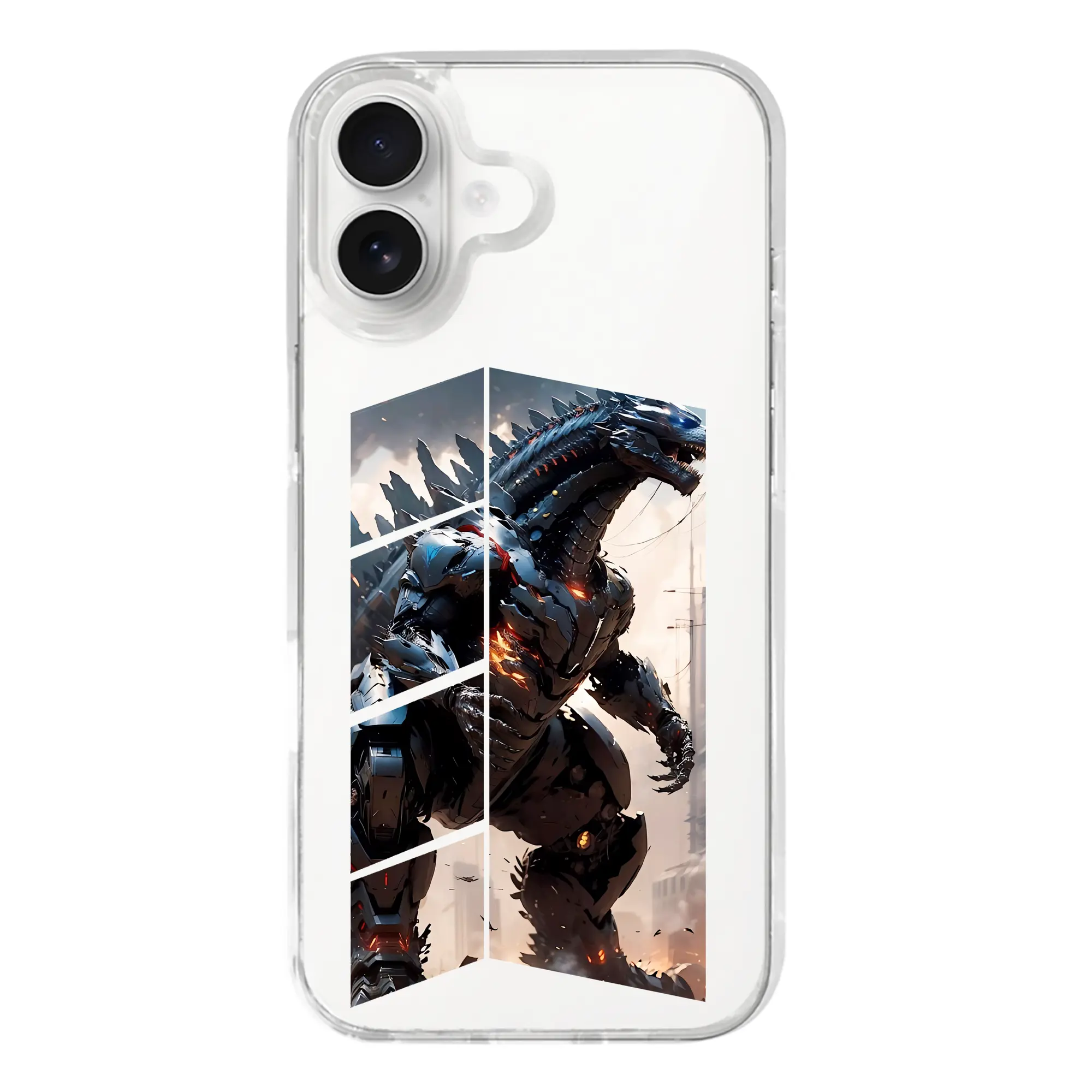 ゴジラ グッズ,メカゴジラ - iPhone 17シリーズ 透明スマホケース – 薄型・耐衝撃・精密フィット保護カバー